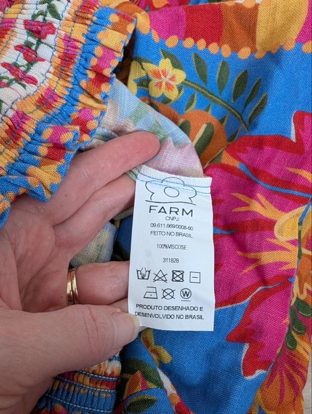 Farm Rio Colourful Floral Print Flowy Tiered Midi Skirt XS - Picture 8 of 12